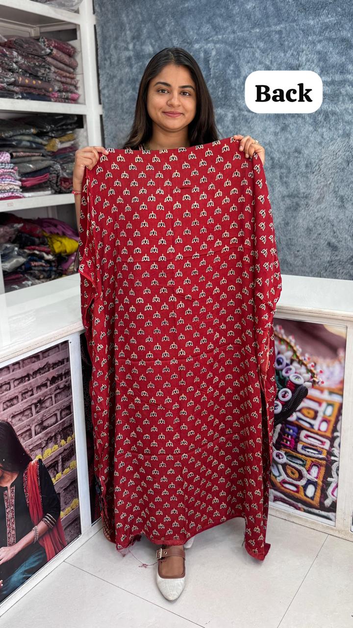Modal Silk Designer Top/Kurta Fabric