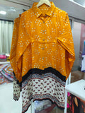 Bandhej×Ajrakh Kaftan Shirt
