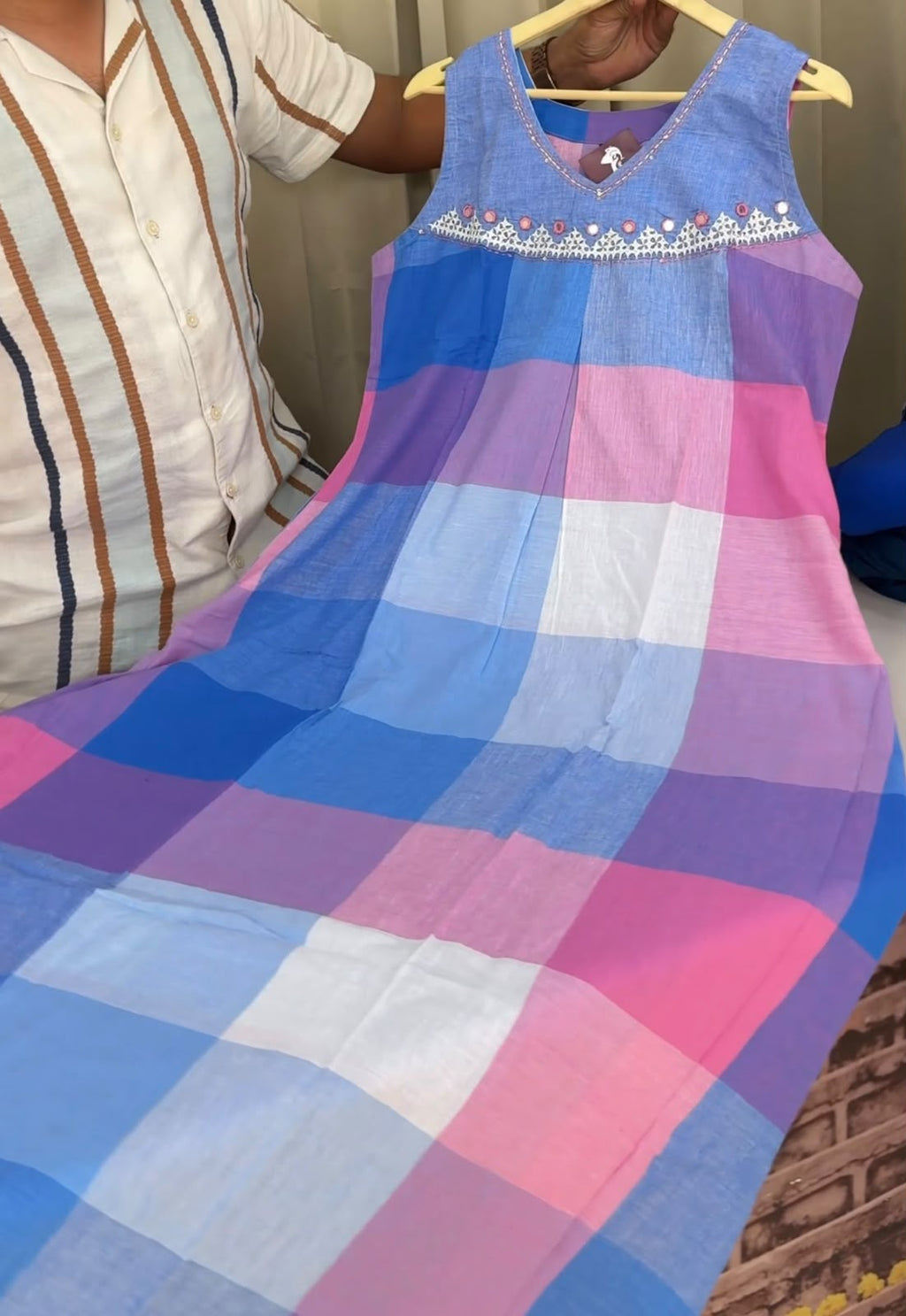 Madras chex Cotton Kurta+Pant