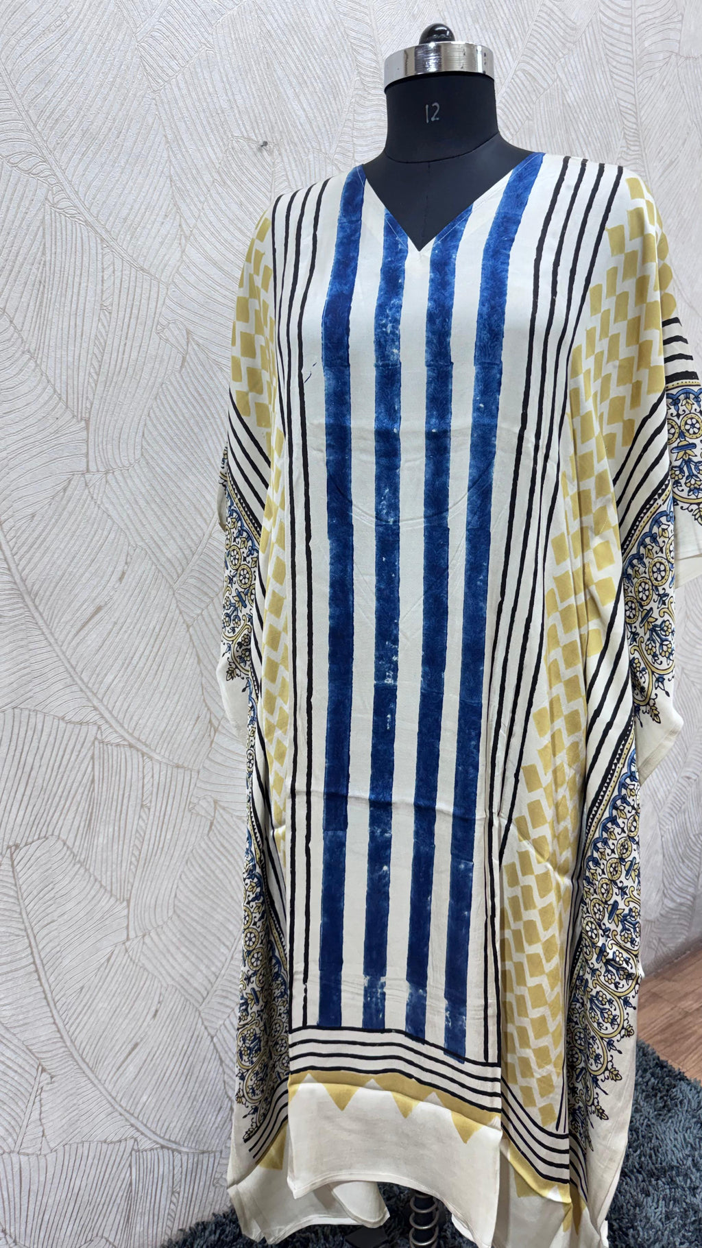 Pure Modal Silk V neck Kaftan