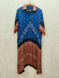 Bandhej×Ajrakh Long Shirt Kaftan