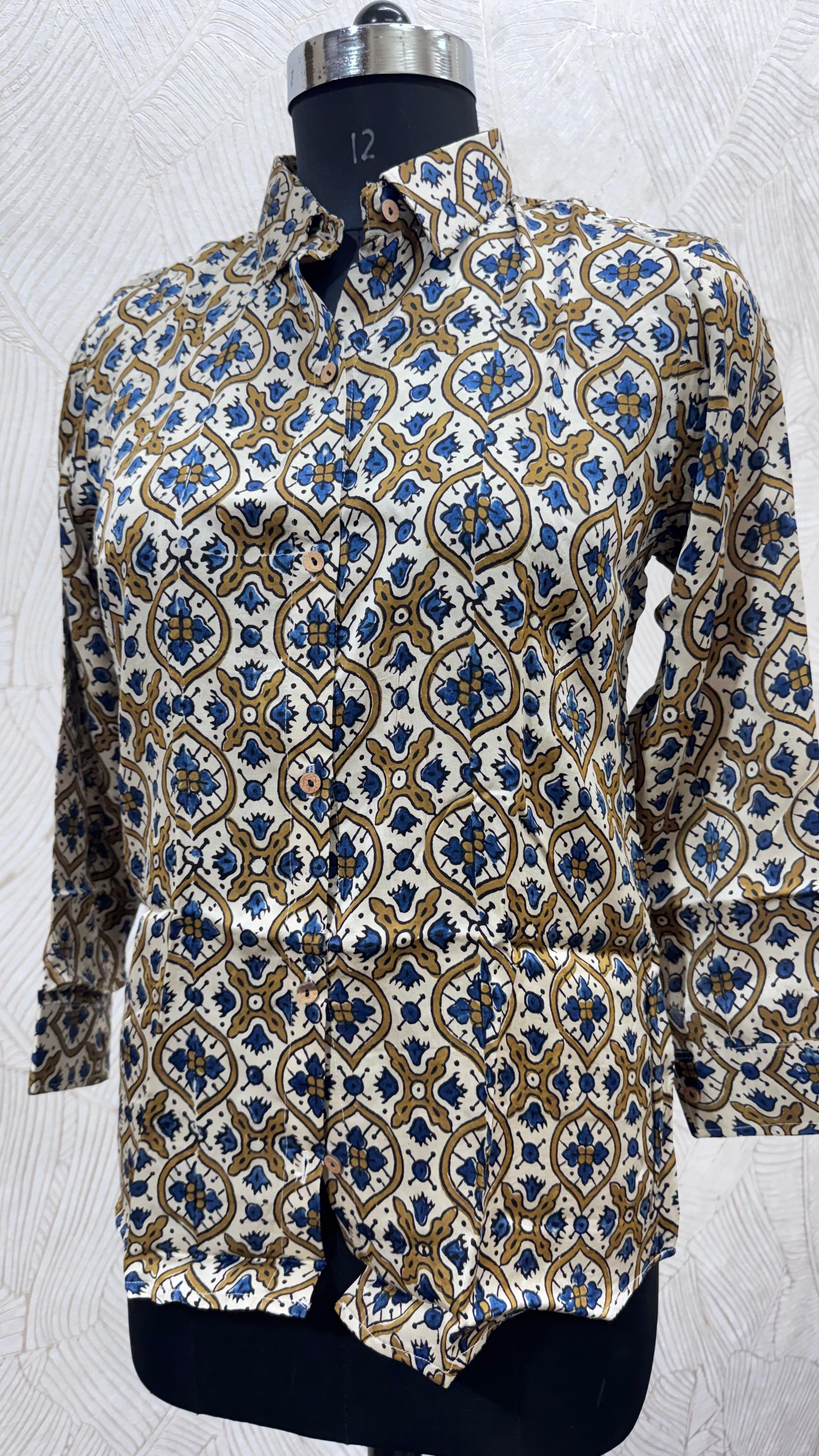 Pure Natural Ajrakh Full Sleeve Shirts