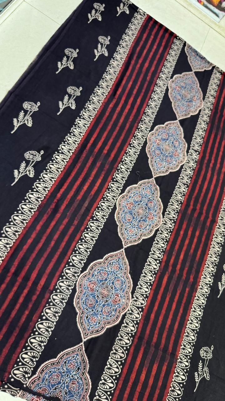 Pure Cotton Unstitched Top Fabric
