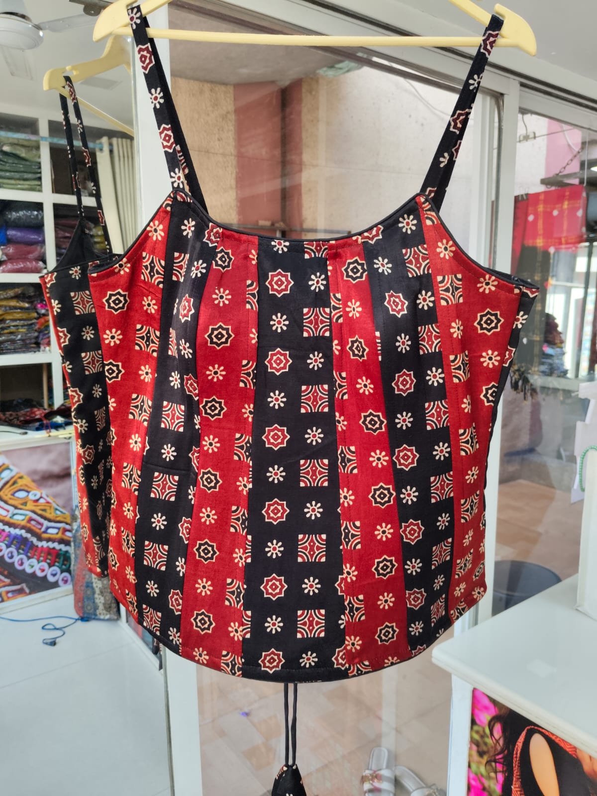 Ajrakh Corset Blouse