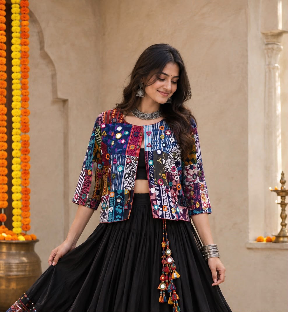 Multi Mirror Tukdi Patch Jacket