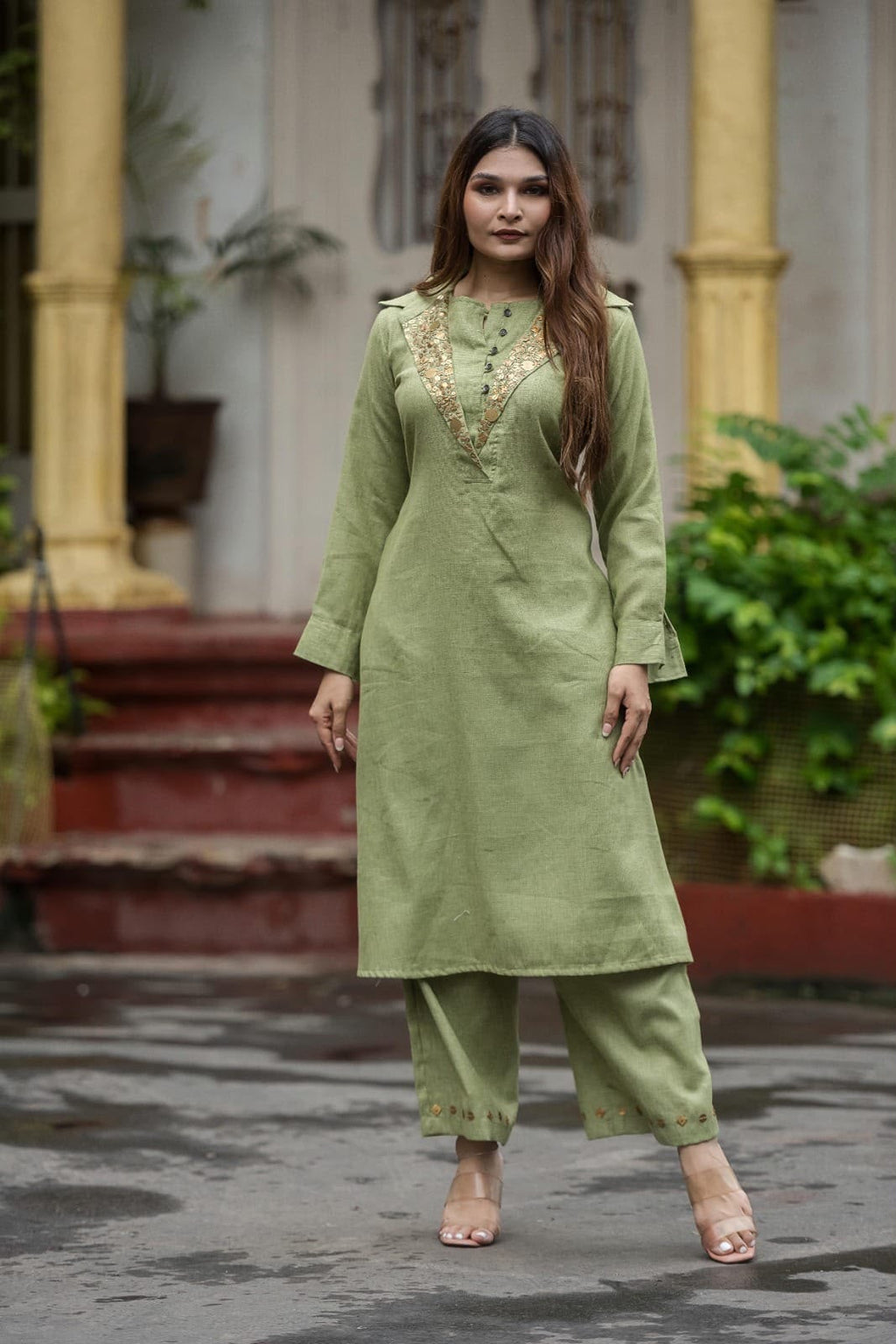 Pure Jute cotton Coordset Kurta Plazo