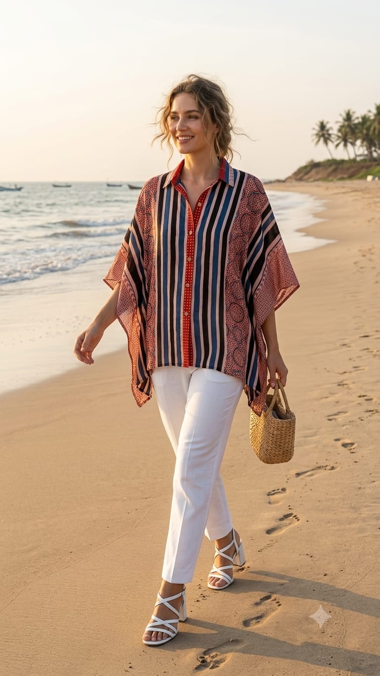 Modal Silk Kaftan Shirt