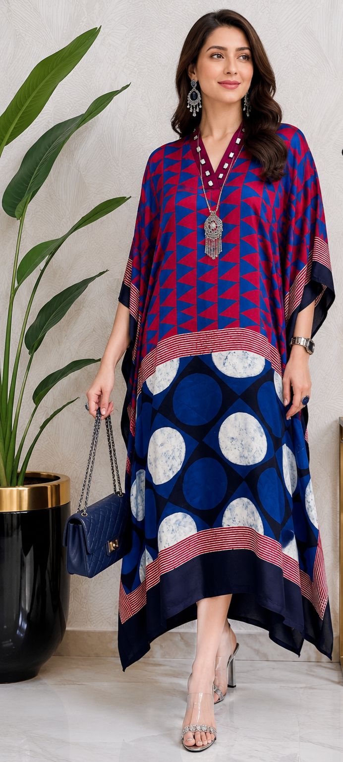 Modal Silk V-neck Kaftan