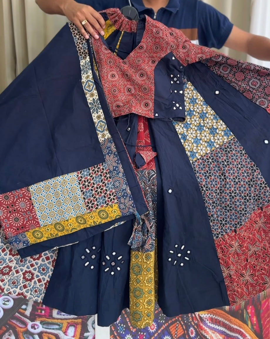 Cotton Ajrakh Chaniyacholi