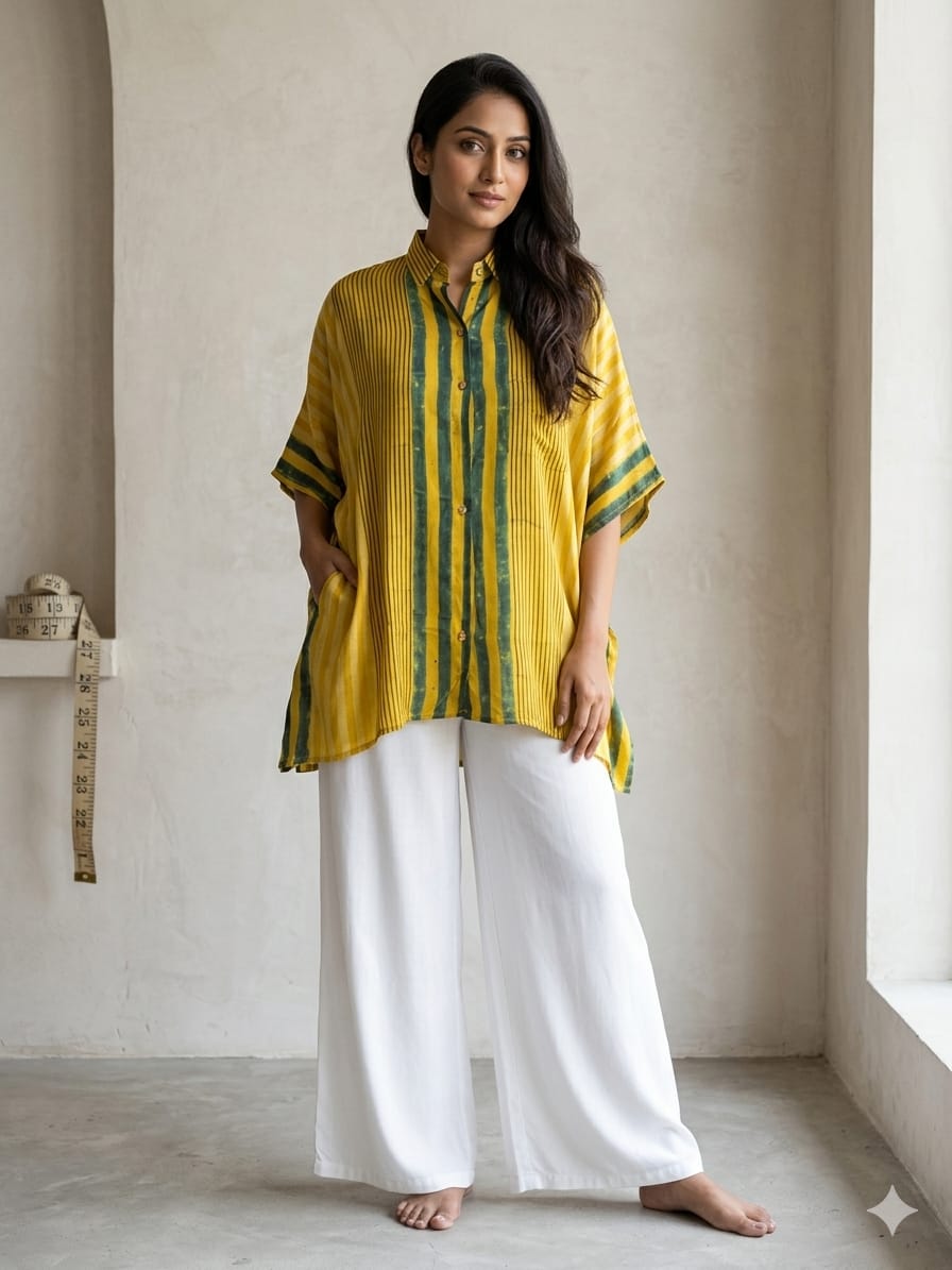 Modal Silk Kaftan Shirt