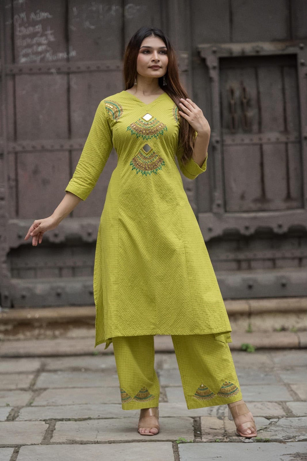 Handwork Kurta+Plazo Set