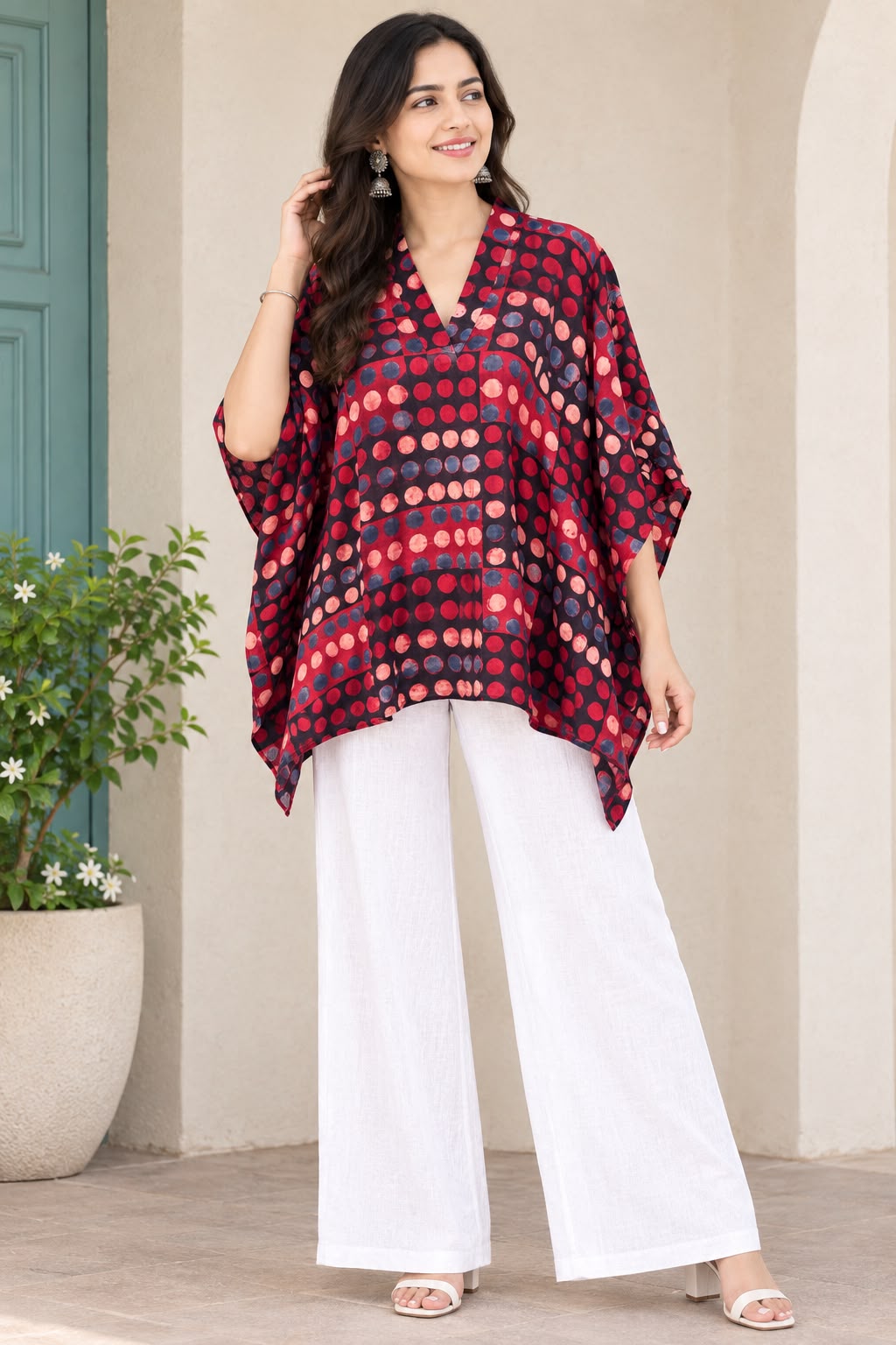 Modal Silk Kaftan Top