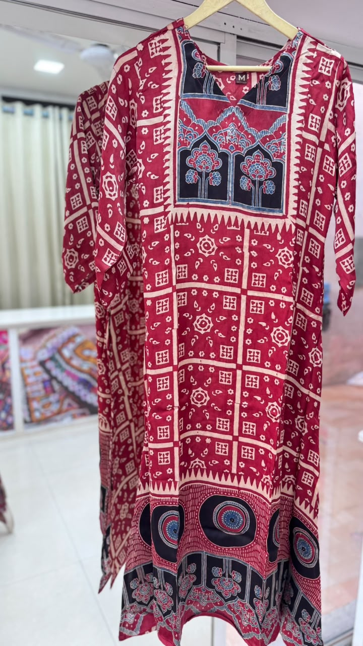 Modal Silk Designer Pocket Kurti