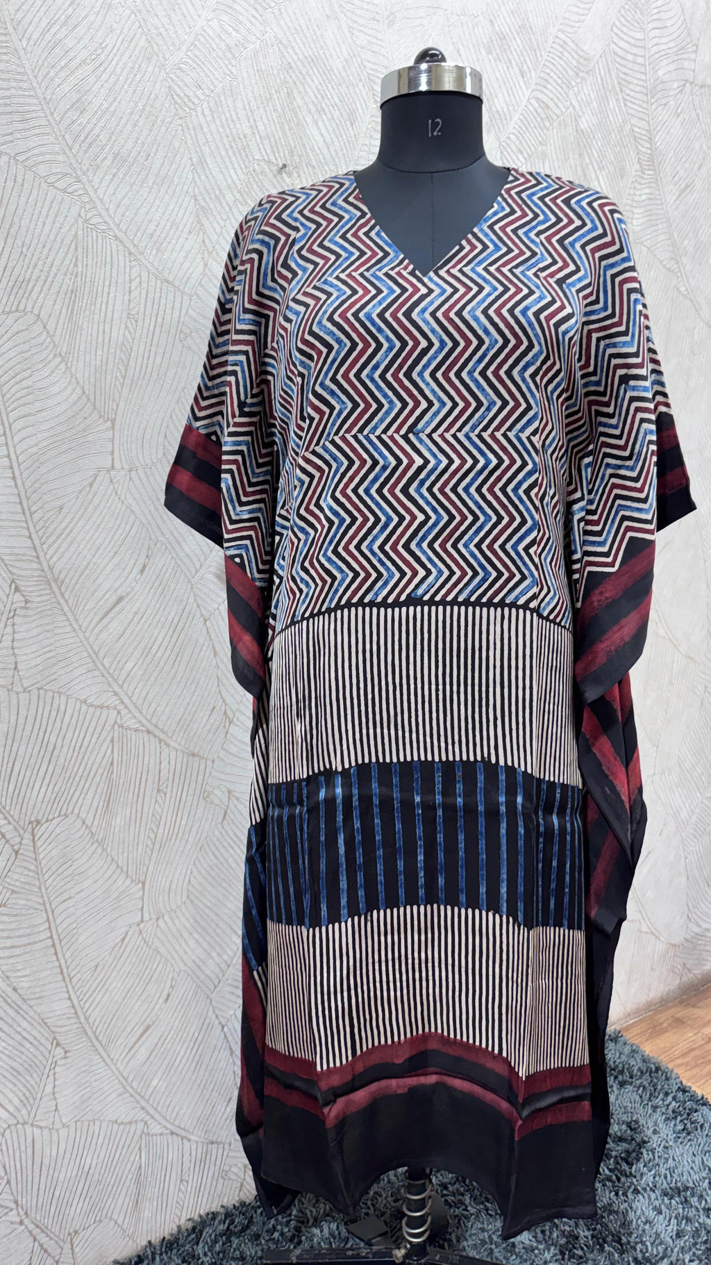Pure Modal Silk V neck Kaftan