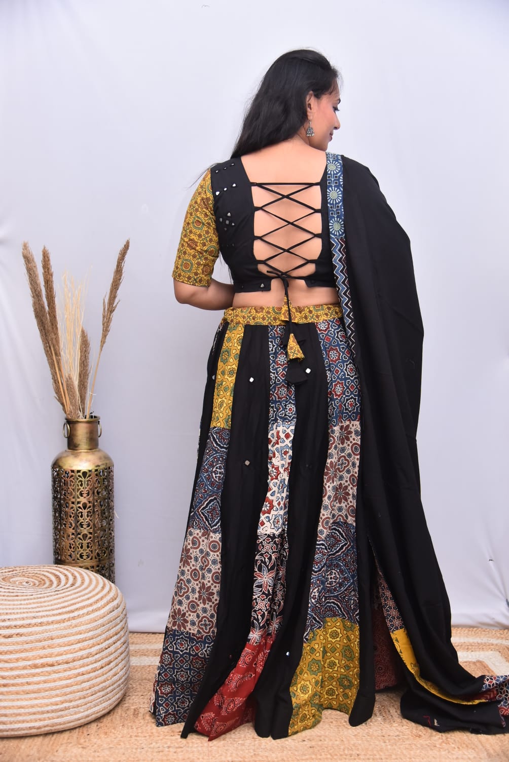 Cotton Ajrakh Chaniyacholi