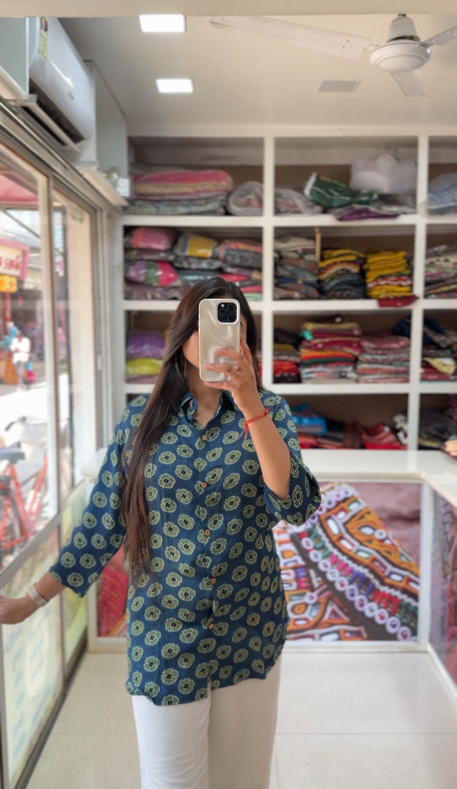 Pure Modal Silk Ajrakh Shirt