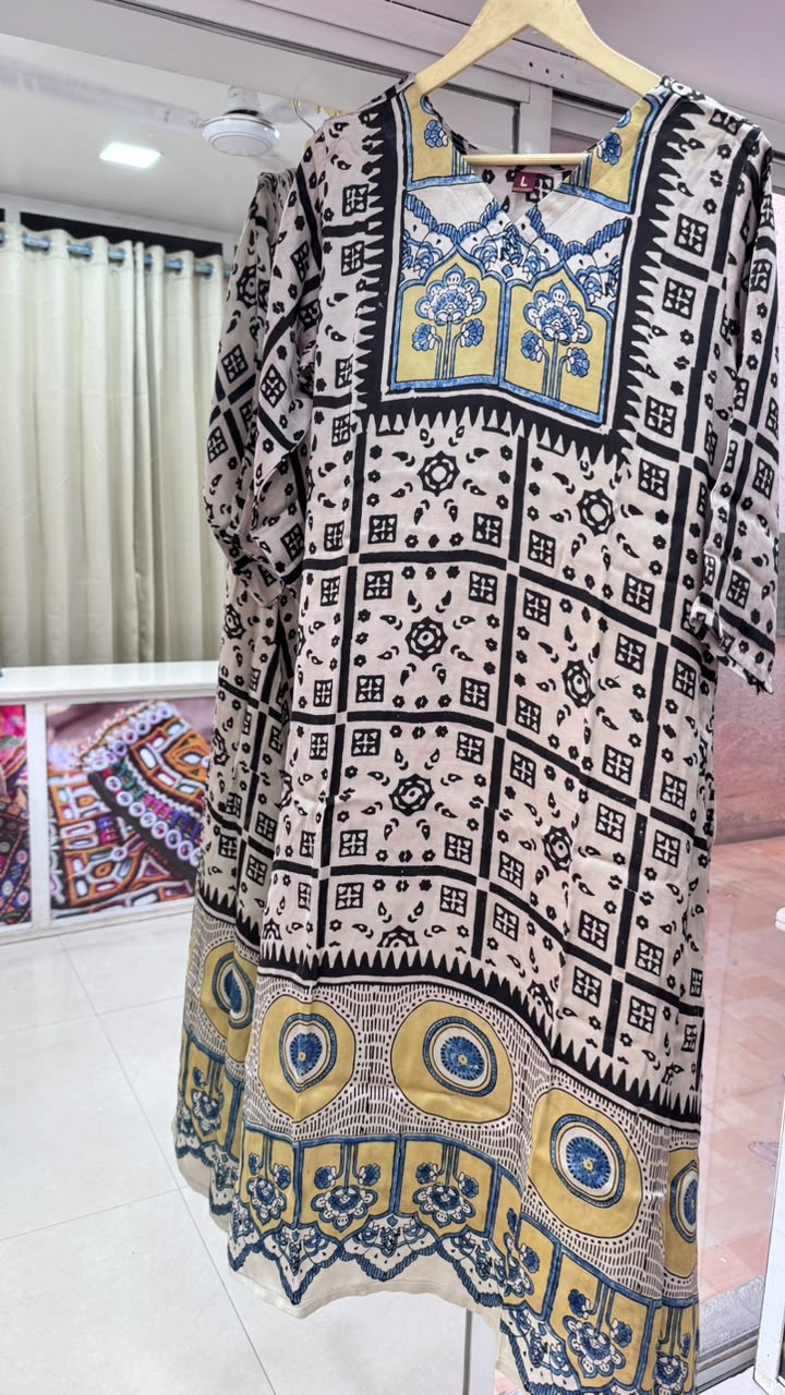 Modal Silk Designer Pocket Kurti