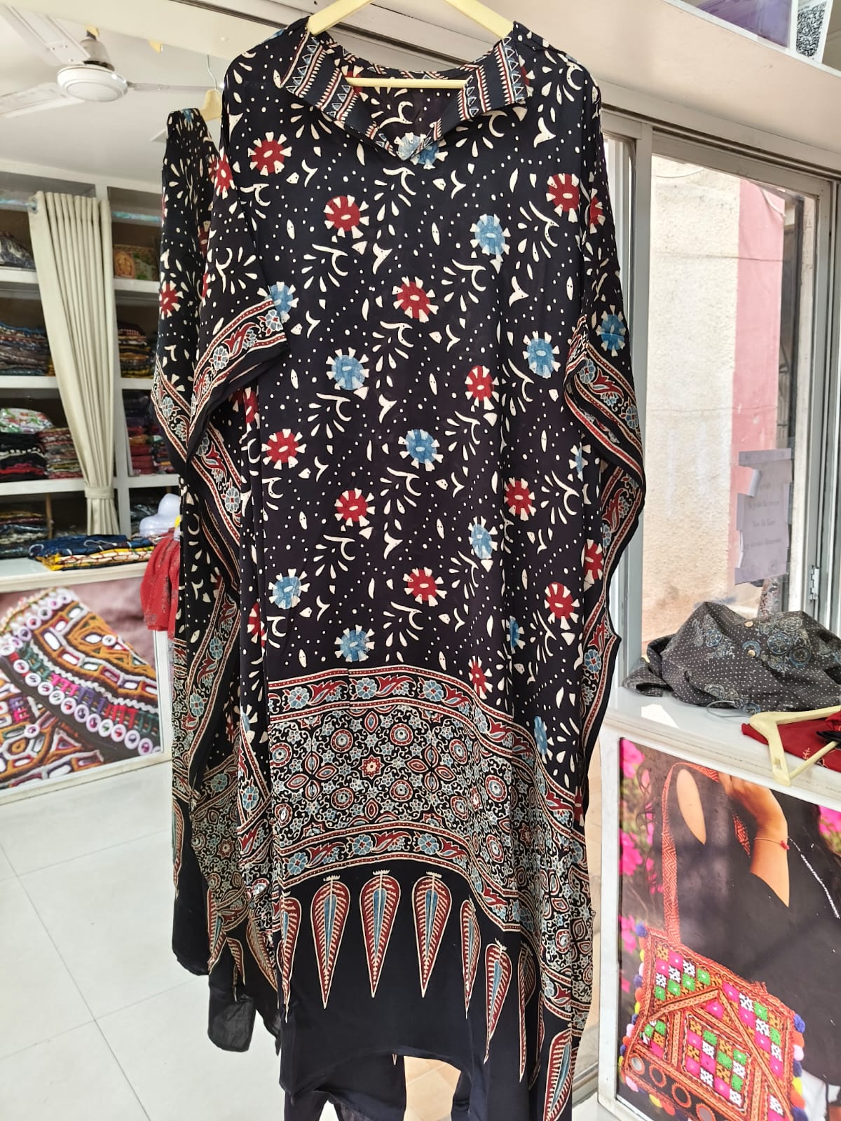 Pure Modal Silk V neck Kaftan