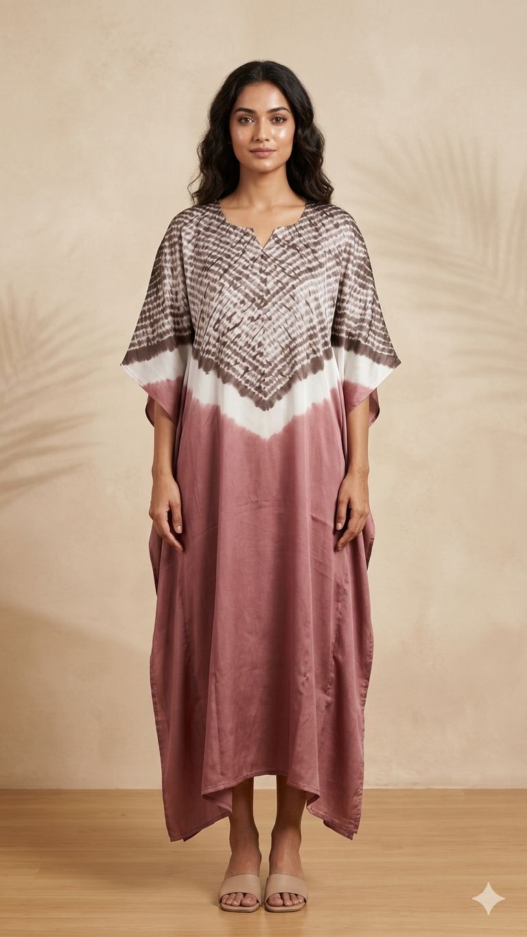 Close up of Single Shade Pure Modal Silk Stitched Shibori - Kutch Poshak