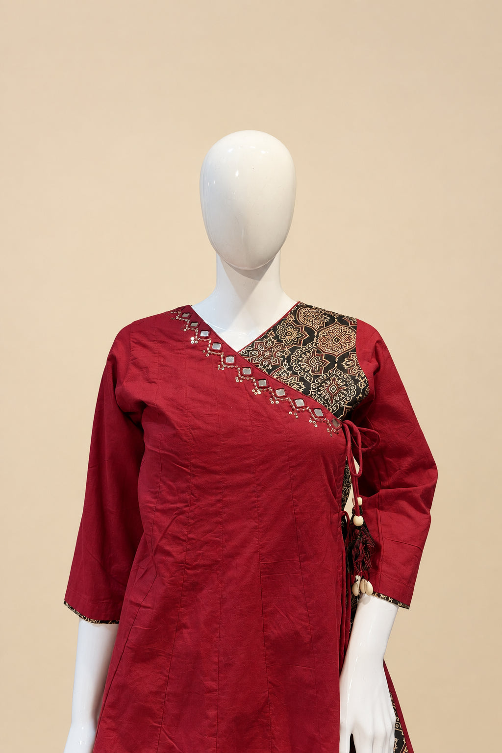 Ajrakh Cotton Flared Kurta-Sets