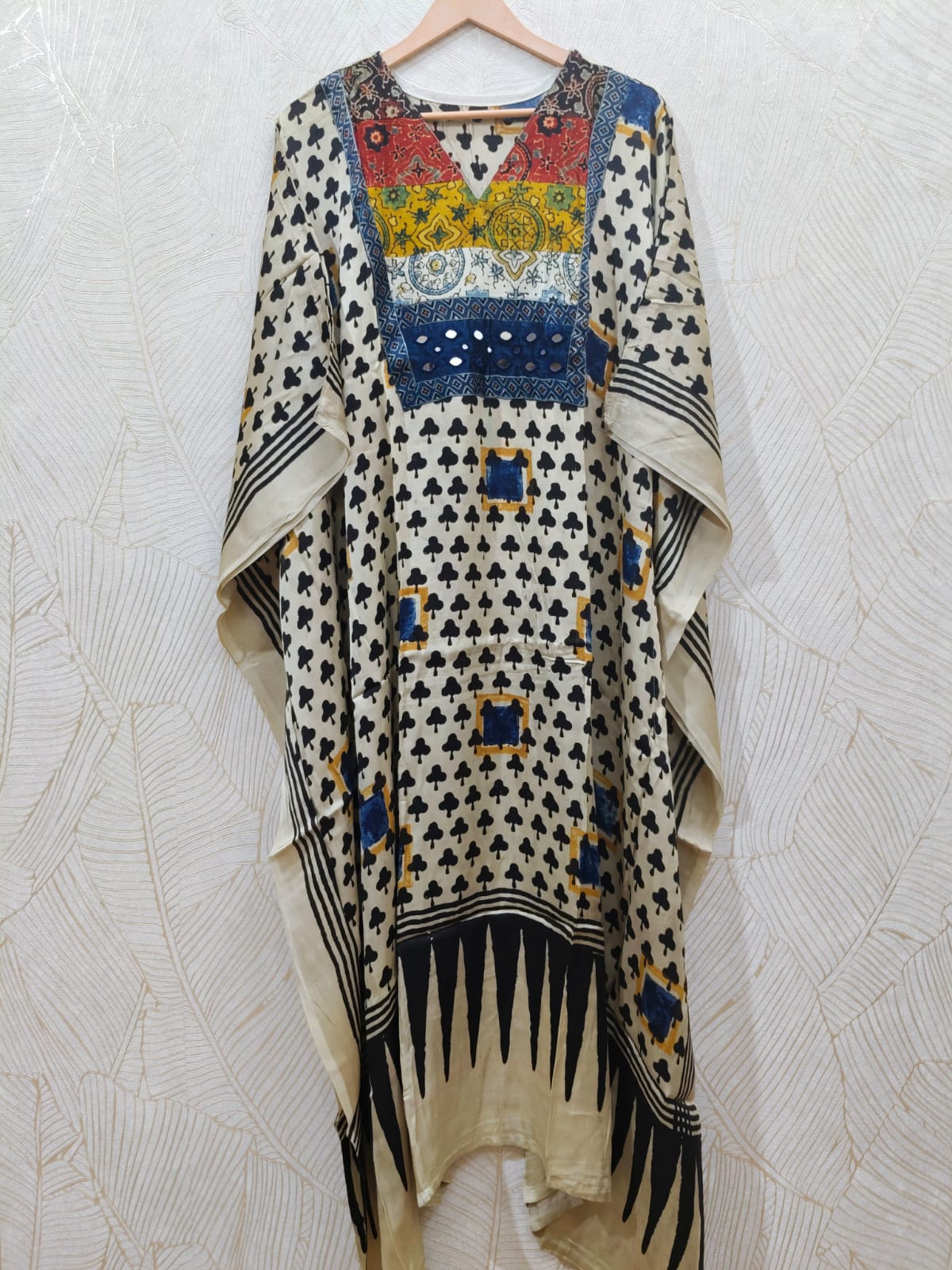 Pure Modal Silk V neck Kaftan