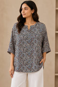 Pure modal silk oversized Tunic-Top by Kutch Poshak