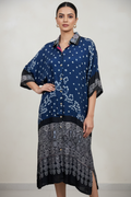 Bandhej×Ajrakh Long Shirt Kaftan