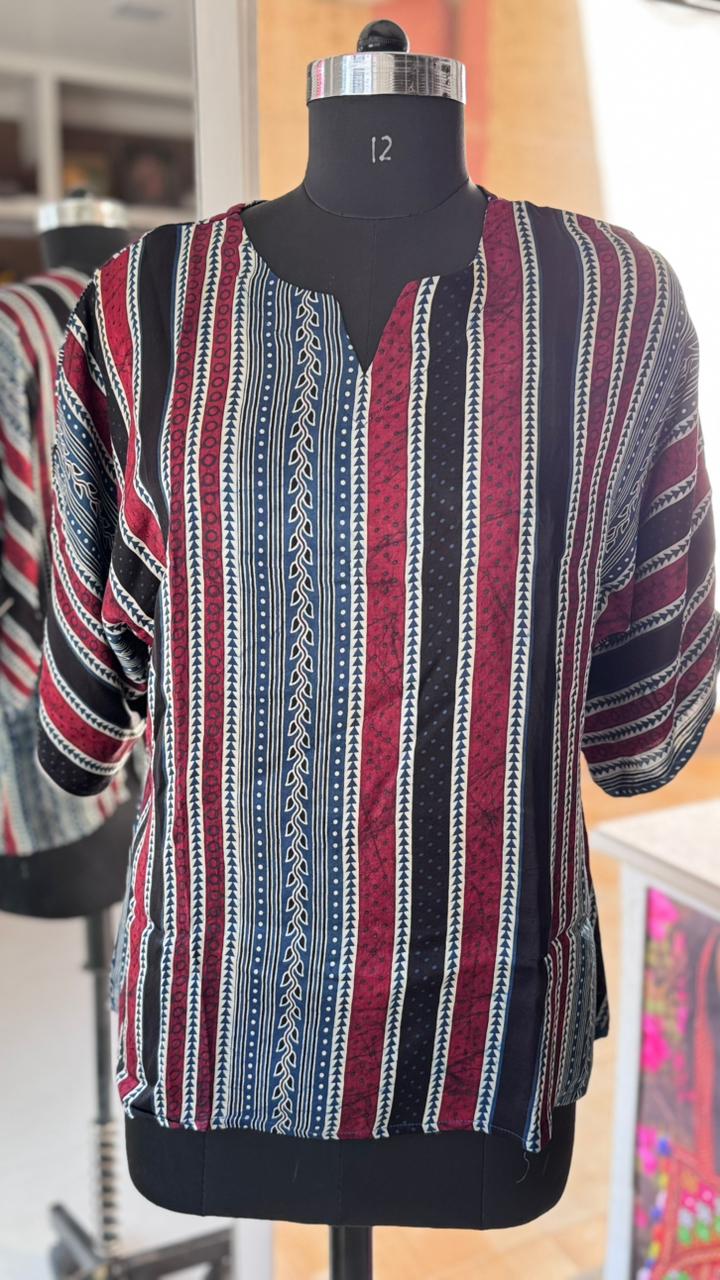 Pure modal silk oversized Tunic-Top by Kutch Poshak