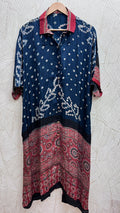 Bandhej×Ajrakh Long Shirt Kaftan