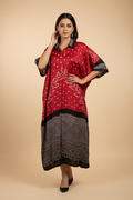 Bandhej×Ajrakh Long Shirt Kaftan