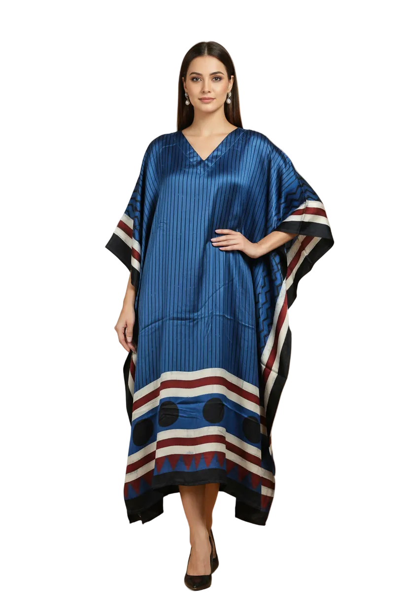 Pure Modal Silk V neck Kaftan