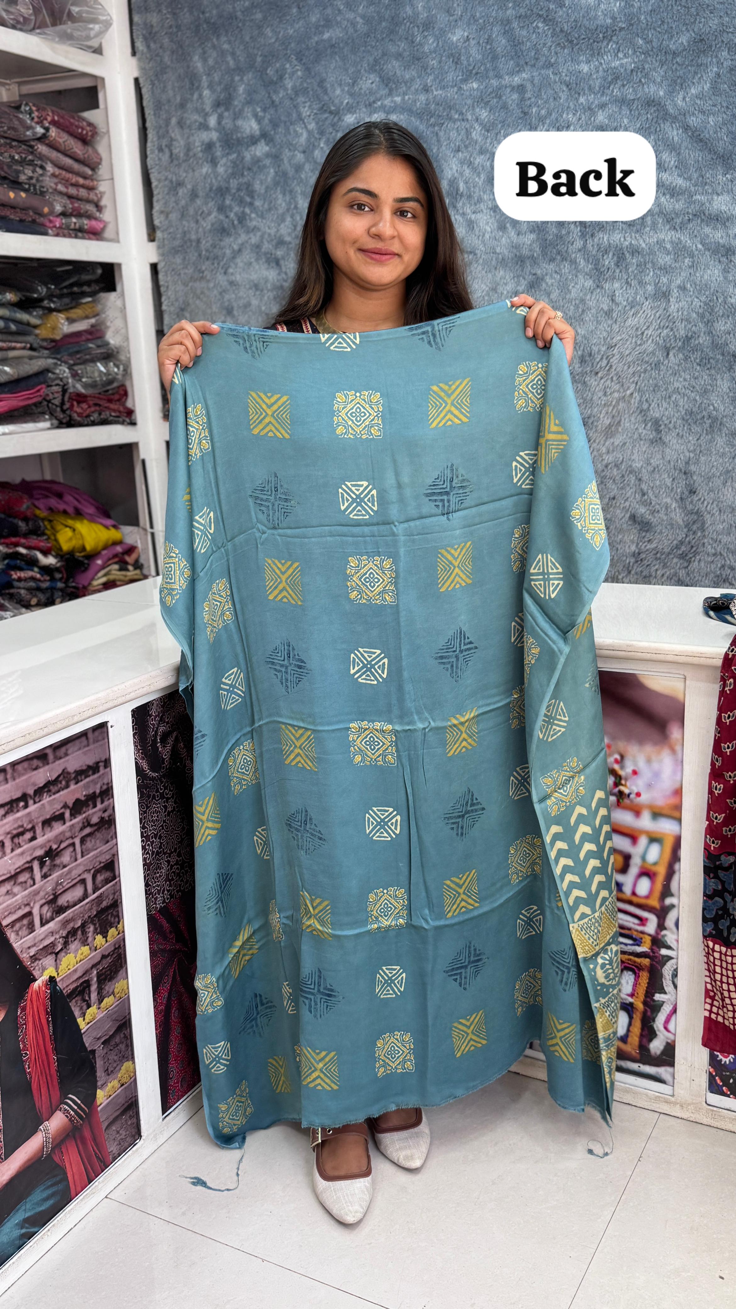 Modal Silk Designer Top/Kurta Fabric