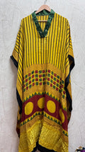 Modal Silk V-neck Kaftan Tissue border