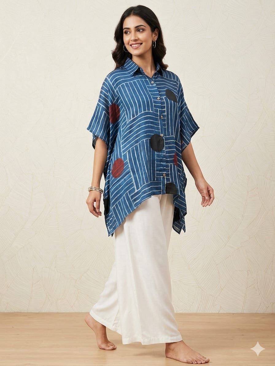 Modal Silk Kaftan Shirt