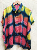 Modal Silk Kaftan Shirt (Clamp Dye)