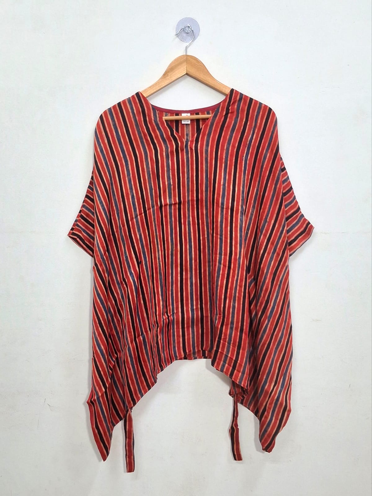 Modal Silk V- Neck Kaftan Top