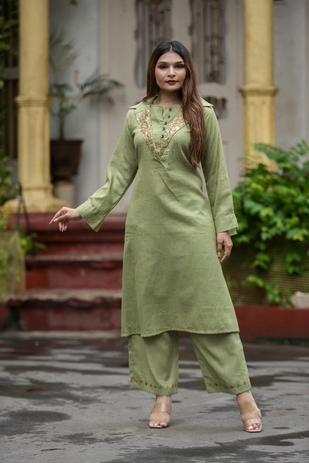 Pure Jute cotton Coordset Kurta Plazo