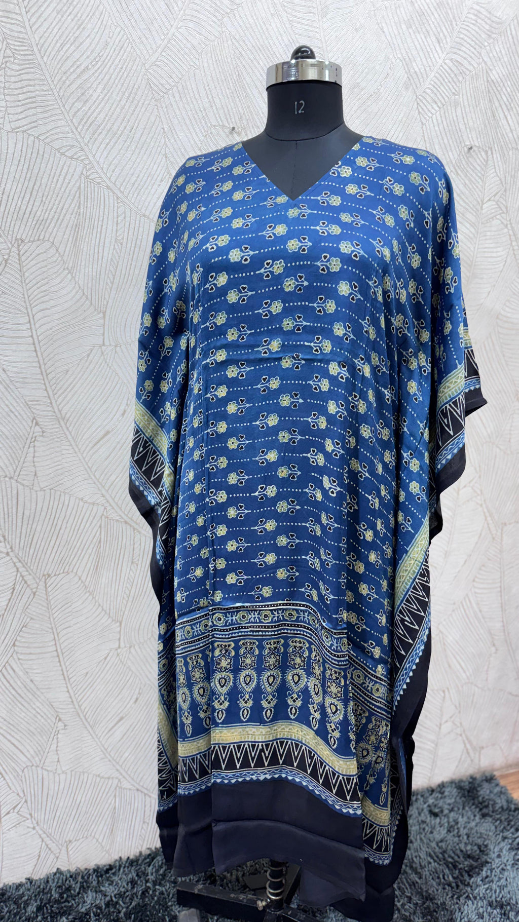 Pure Modal Silk V neck Kaftan