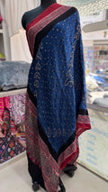 Kutch Poshak exclusive Pure modal silk bandhej with ajrakh dupatta