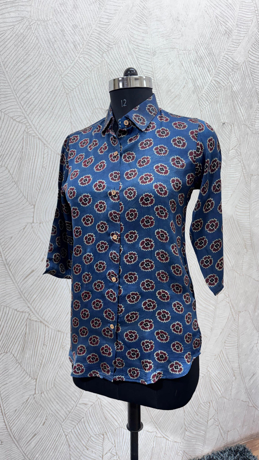 Pure Modal Silk Ajrakh Shirt