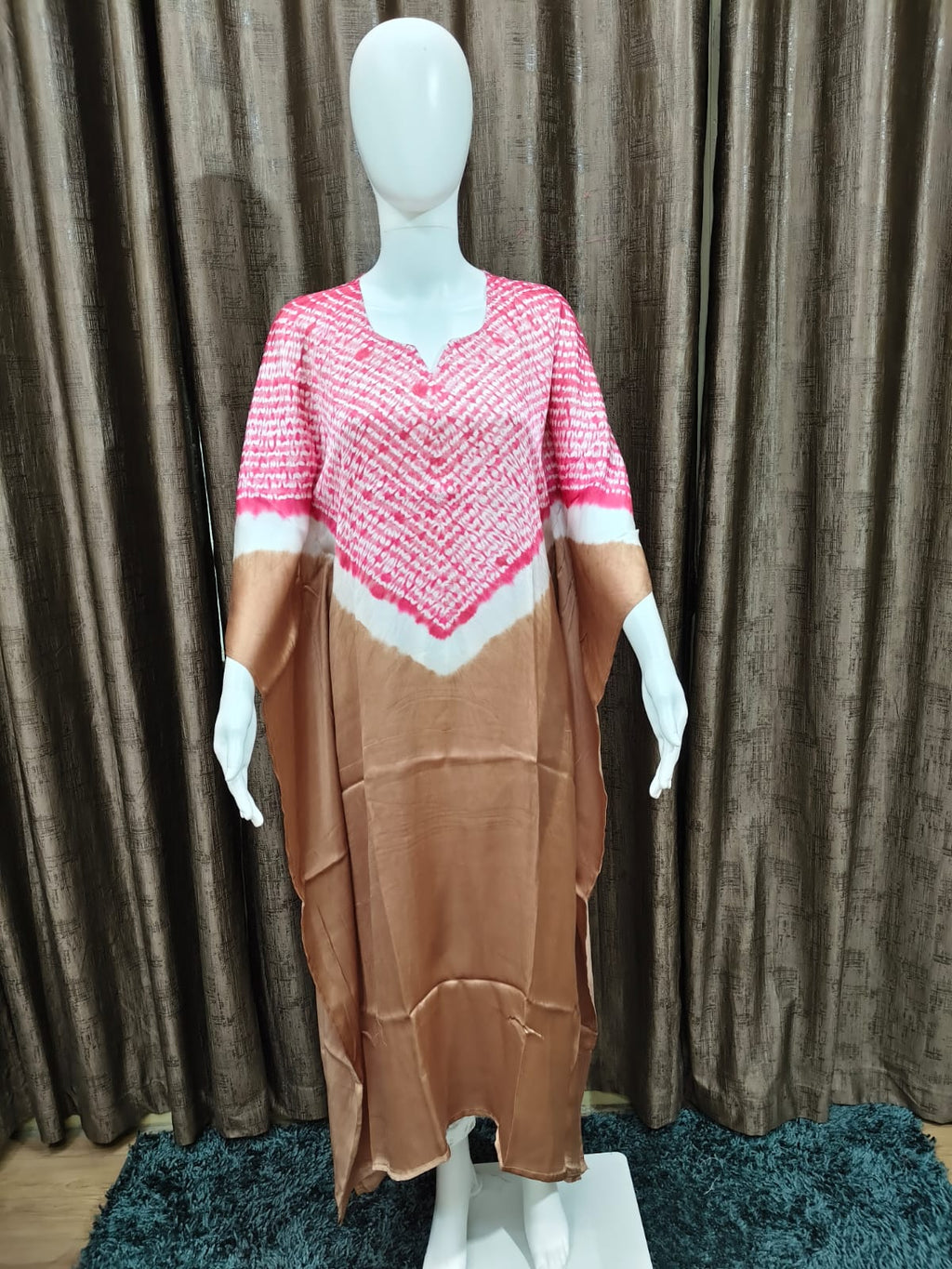 Beautiful Single Shade Pure Modal Silk Stitched Shibori showcasing premium design - Kutch Poshak