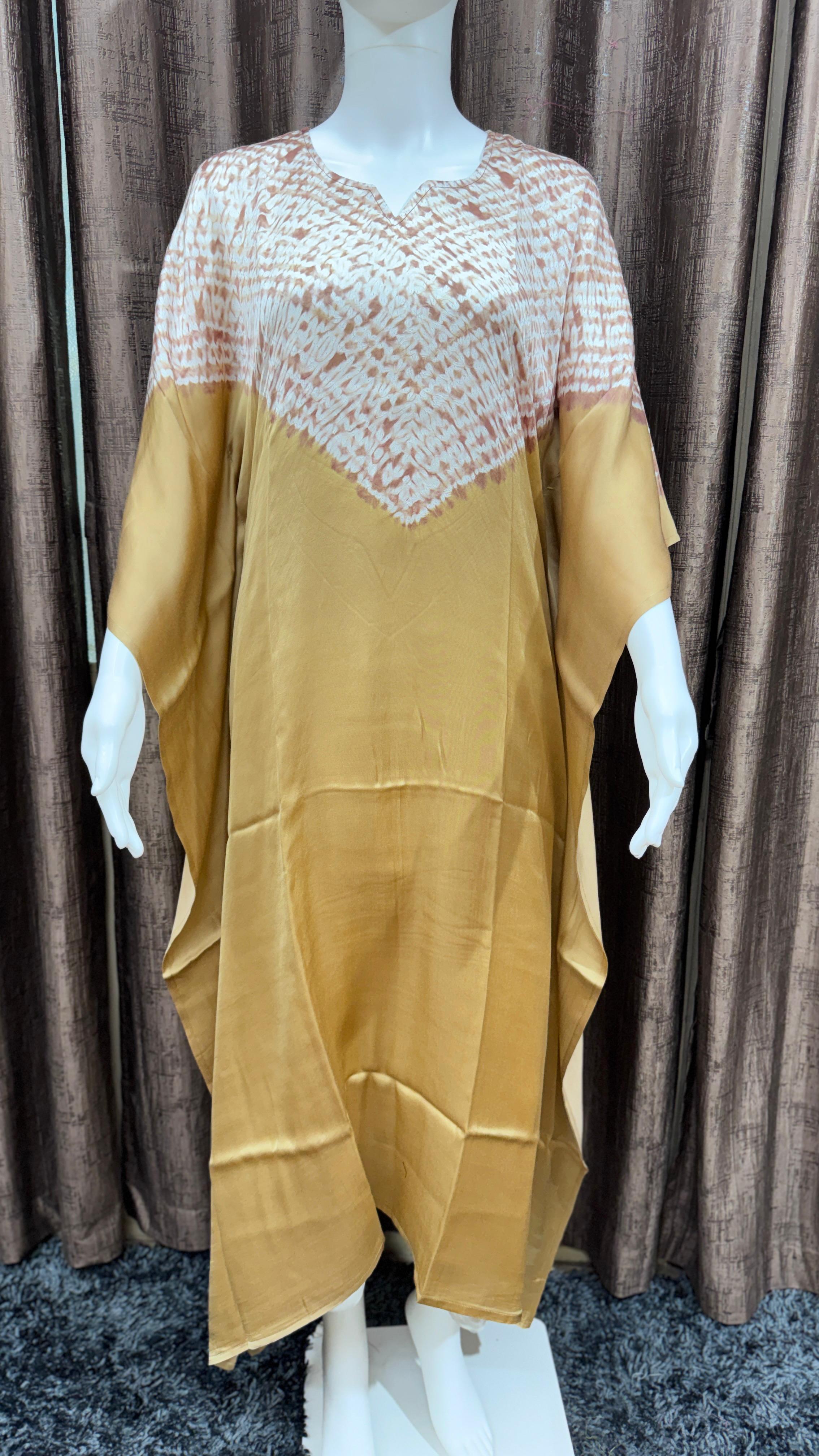 Kutch Poshak exclusive Single Shade Pure Modal Silk Stitched Shibori