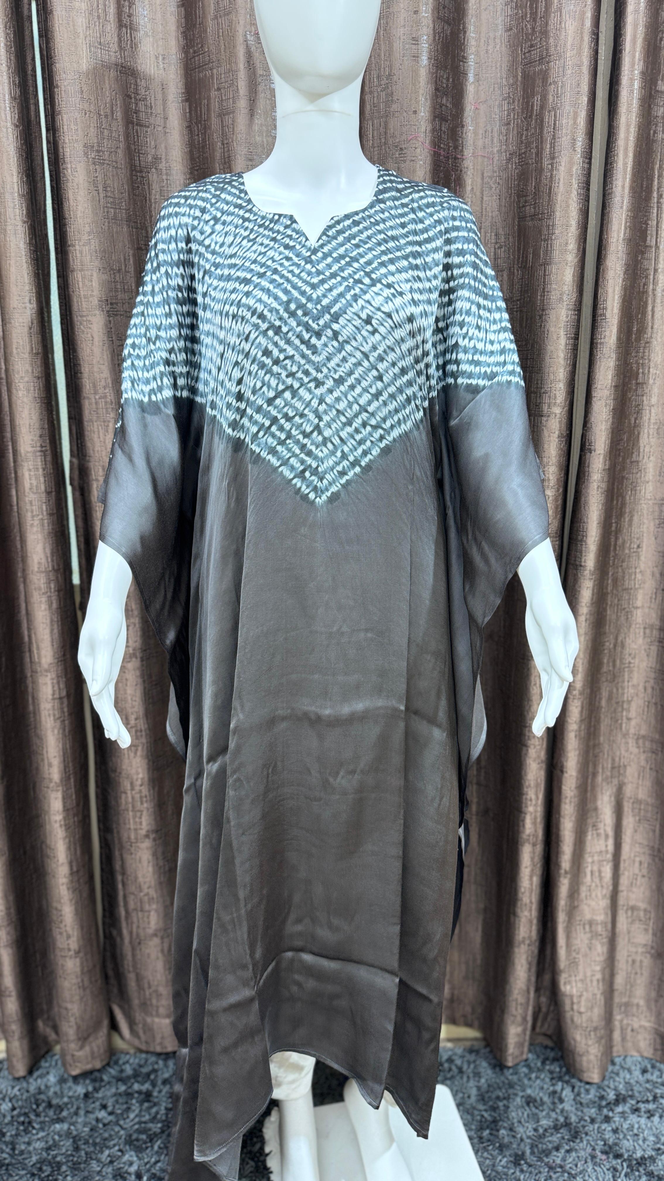 Single Shade Pure Modal Silk Stitched Shibori by Kutch Poshak