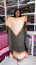 Premium Modal Silk Unstitched Shibori Kaftan from Kutch Poshak