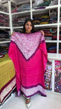 Beautiful Premium Modal Silk Unstitched Shibori Kaftan showcasing premium design - Kutch Poshak