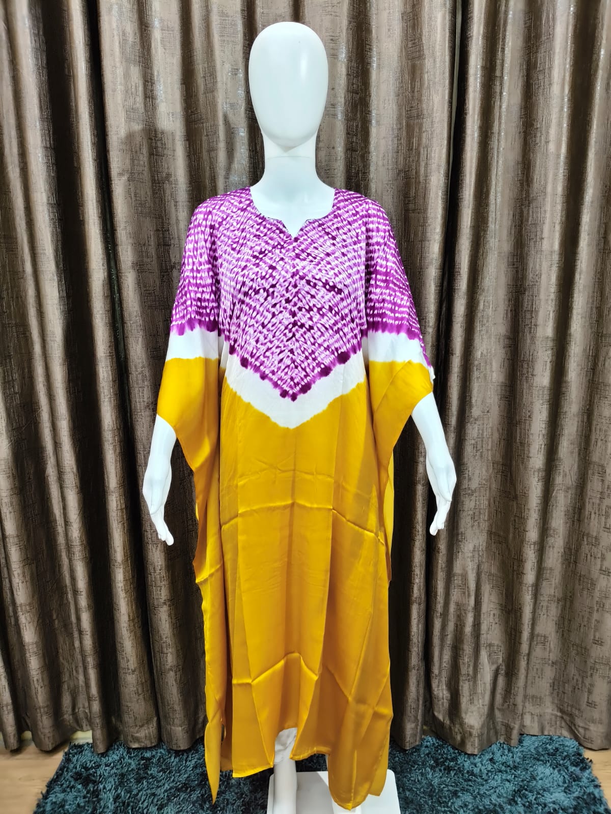Kutch Poshak exclusive Single Shade Pure Modal Silk Stitched Shibori