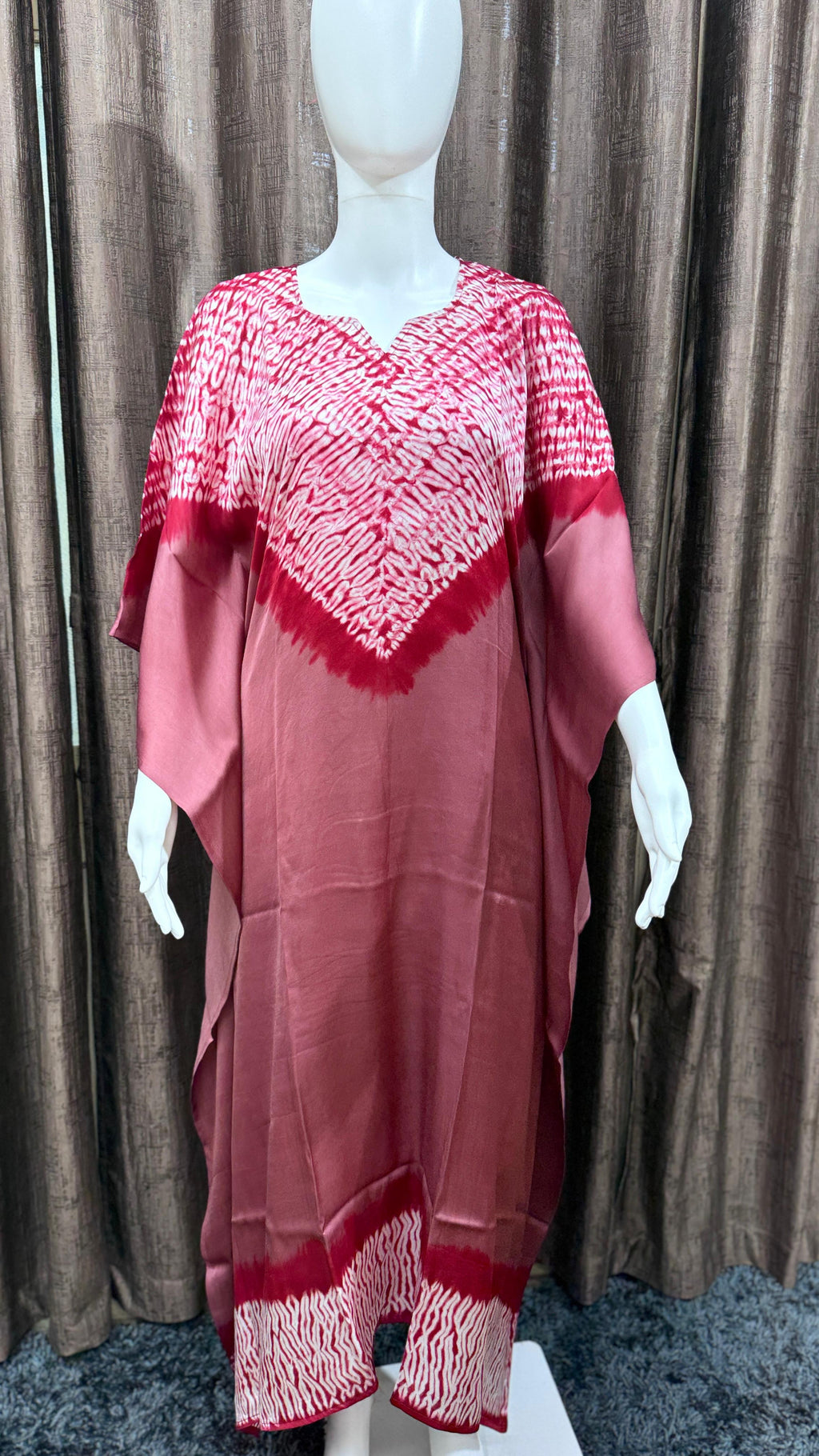 Pink, Olive, Sea Green, Maroon, Green, Emerald Green, Parrot Green, Teal, Beige Single Shade Pure Modal Silk Stitched Shibori from Kutch Poshak