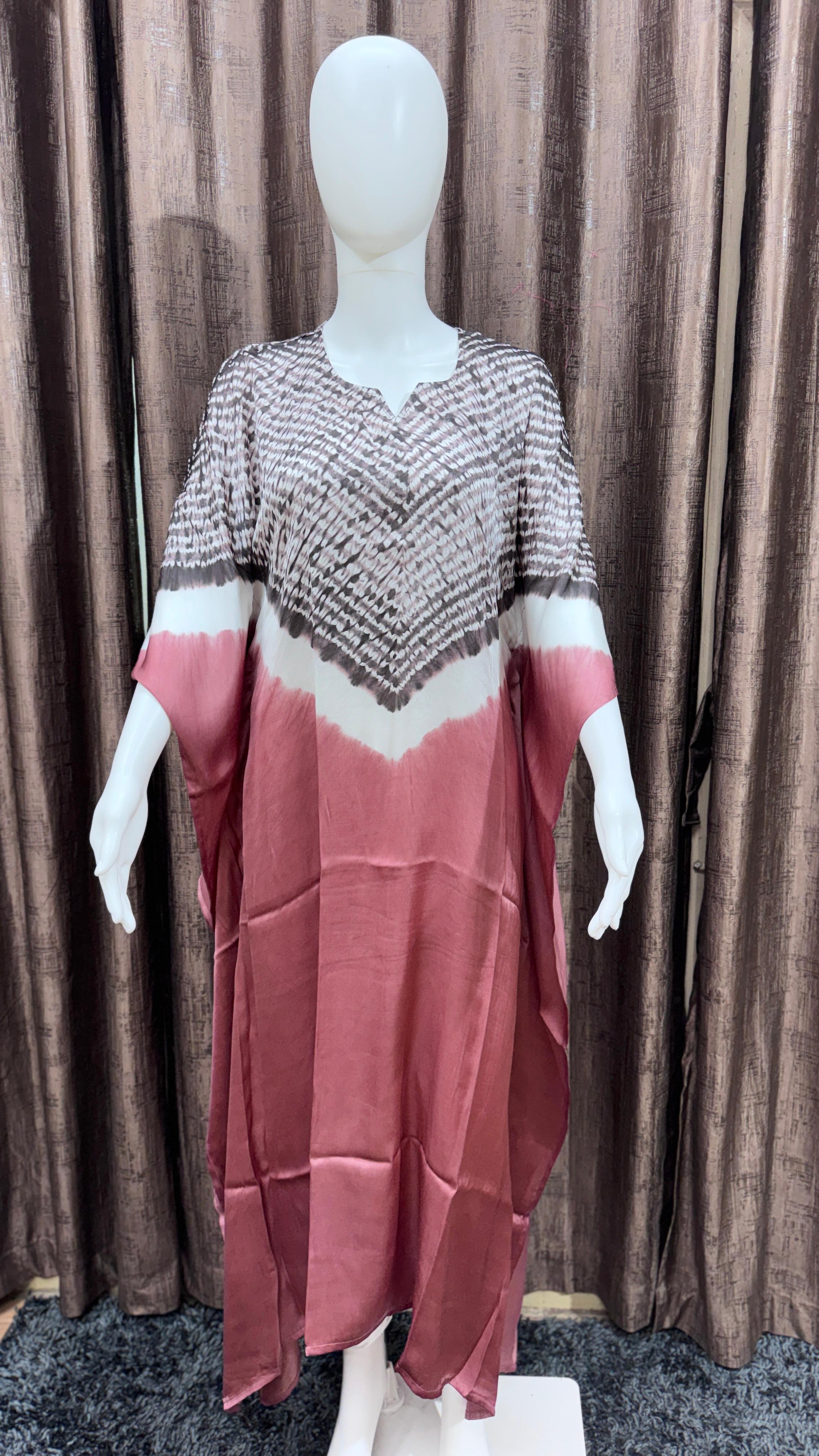 Close up of Single Shade Pure Modal Silk Stitched Shibori - Kutch Poshak