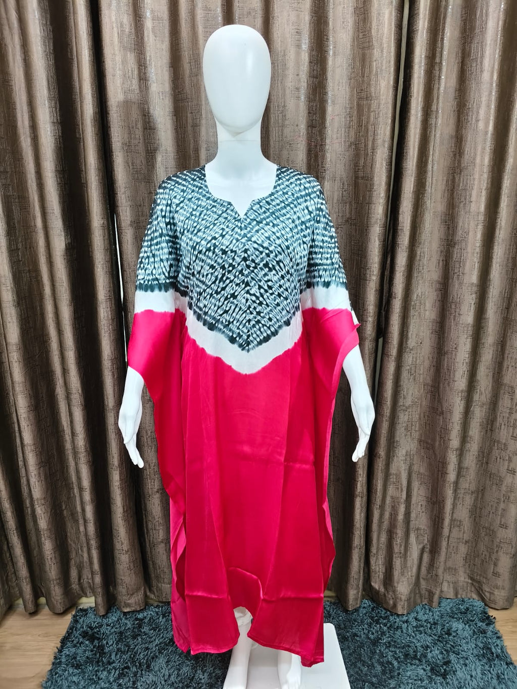 Beautiful Single Shade Pure Modal Silk Stitched Shibori showcasing premium design - Kutch Poshak