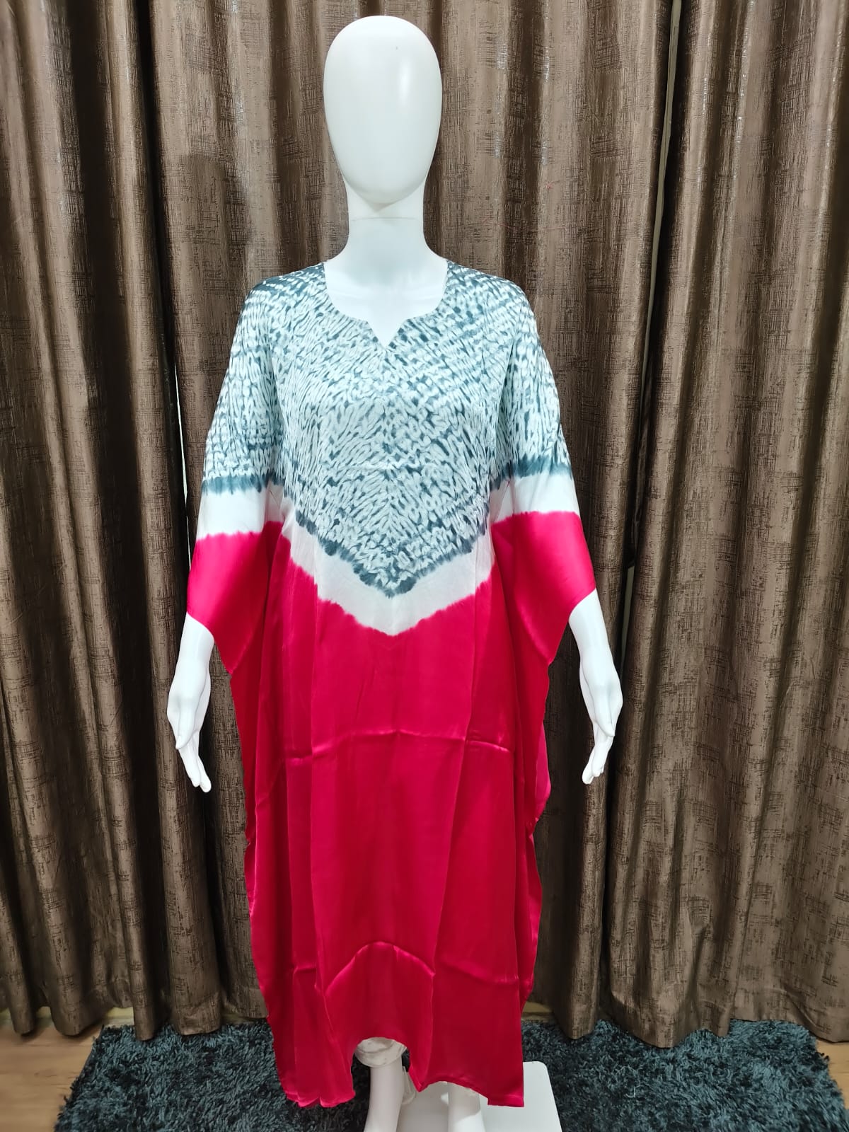 Kutch Poshak exclusive Single Shade Pure Modal Silk Stitched Shibori